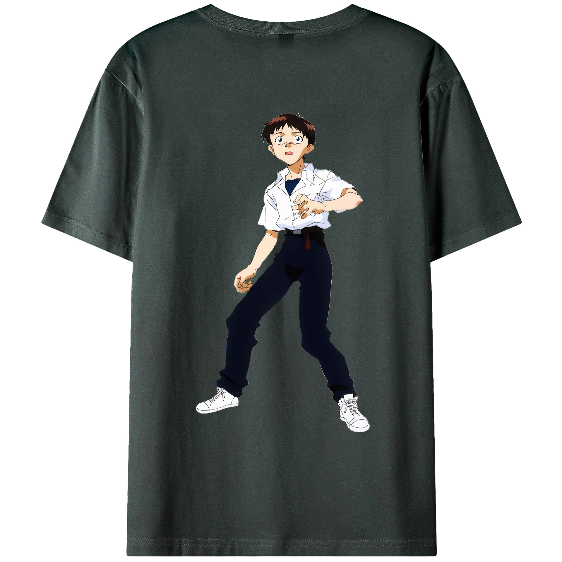 （画像用） EVA 新世紀エヴァンゲリオン 綿100％ メンズ半袖Tシャツ（バックプリント） 通気性